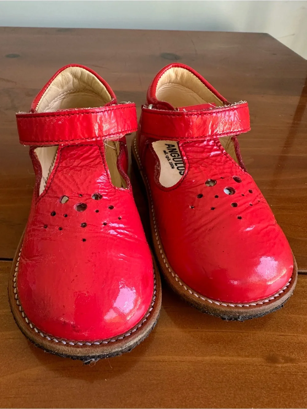 Angulus Red Patent Leather Mary Janes ~6 (EU 22)